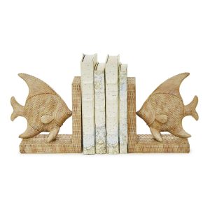 Basketweave Fish Bookends